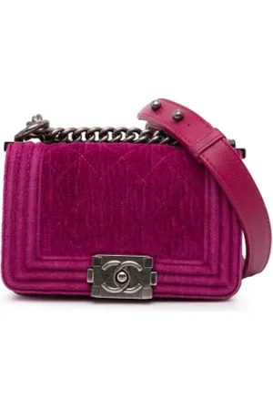 CHANEL Pre-owned, Kobieta, Fioletowy, ONE SIZE, Pre-owned Velvet crossbody-bags
