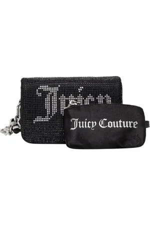 Juicy Couture Torebki, Kobieta, Czarny, ONE SIZE, Czarna torba na ramię z detalami ze strasów