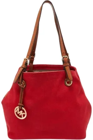 Michael Kors Pre-owned, Kobieta, Czerwony, ONE SIZE, Pre-owned Canvas shoulder-bags