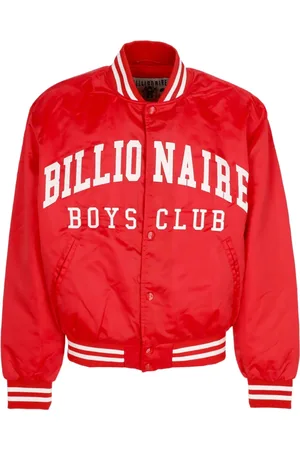 Billionaire Boys Club Kurtki, Mężczyzna, Czerwony, XL, College Satin Bomber Jacket