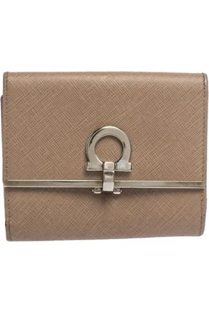 Salvatore Ferragamo Pre-owned, unisex, Beżowy, ONE SIZE, Pre-owned skórzane portfele