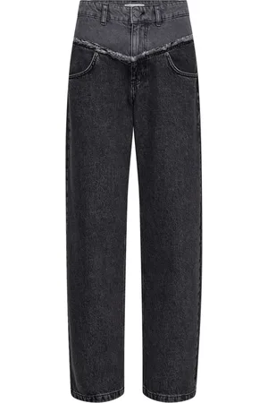 Co`Couture Jeansy, Kobieta, Szary, XL, Bawełna, Szare jeansy z szerokimi nogawkami