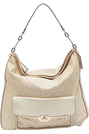 Coach Pre-owned, Kobieta, Beżowy, ONE SIZE, Pre-owned Fabric handbags