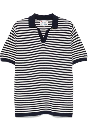 MC2 SAINT BARTH Koszulki, Mężczyzna, Wielobarwność, S, Niebiesko-Biała Koszulka Polo