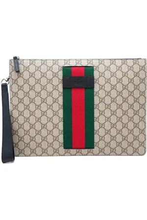 Gucci Pre-owned, Kobieta, Beżowy, ONE SIZE, Skóra, Pre-owned Canvas clutches