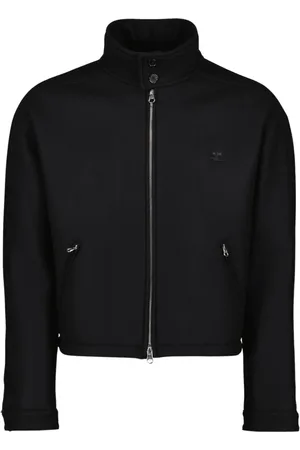 Courrèges Kurtki, Mężczyzna, Czarny, M, Wełniany Bomber Unisex Czarny