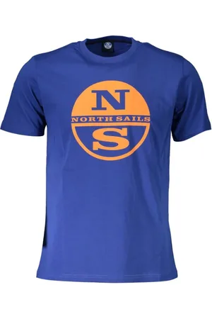 North Sails Koszulki, Mężczyzna, Niebieski, S, Niebieski Męski T-shirt w Stylu Morskim