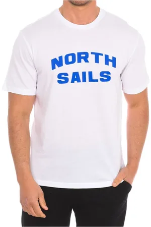 North Sails Koszulki, Mężczyzna, Biały, 2XL, Bawełna, T-shirt z krótkim rękawem i ściągaczem