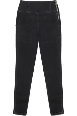 Patrizia Pepe Jeansy, Kobieta, Czarny, W27, Denim, Czarne Dżinsy Skinny z Wysokim Stanem