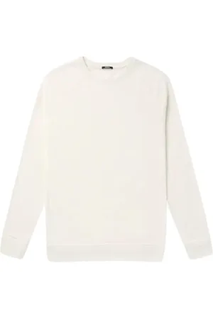 Denham Bluzy, Kobieta, Biały, L, Stylowy Sweter Raglanowy