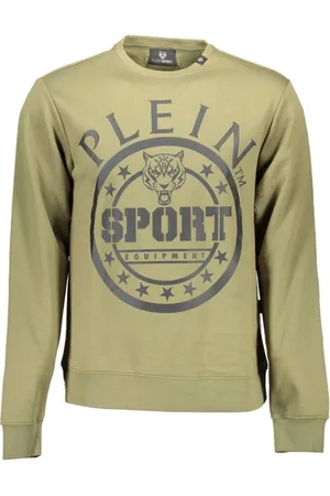 Philipp Plein Bluzy, Mężczyzna, Zielony, M, Zielony Bawełniany Sweter Męski