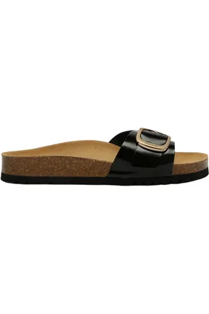 Scholl Buty, Kobieta, Czarny, 39 EU, Lśniąca Skórzana Sandał