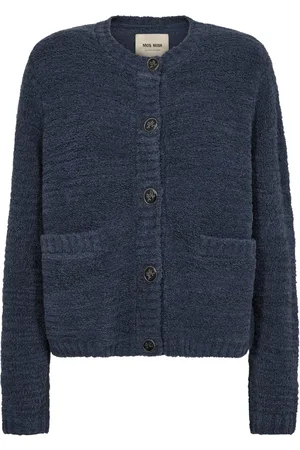 Mos Mosh Swetry, Kobieta, Niebieski, XS, Wełna, Elegancki Sweter Z Splotem Spellbound Styl