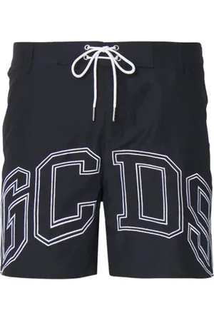 GCDS Stroje kąpielowe, Mężczyzna, Czarny, M, Poliester, Czarne Sea Lounge Szorty