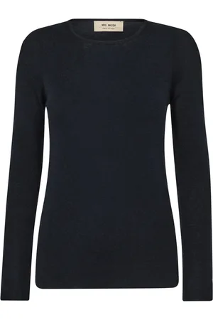 Mos Mosh Swetry, Kobieta, Niebieski, L, Sweter Slim-fit Salute Navy