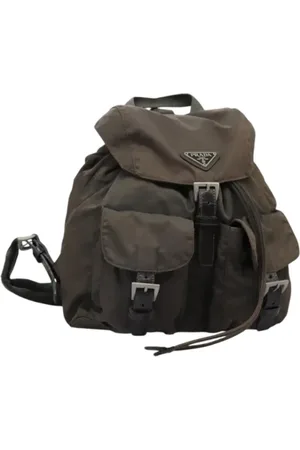 Prada Pre-owned, Kobieta, brązowy, ONE SIZE, Nylon, Pre-owned Nylon backpacks