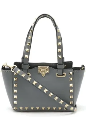 VALENTINO Pre-owned, Kobieta, Szary, ONE SIZE, Skóra, Pre-owned Skórzane torebki