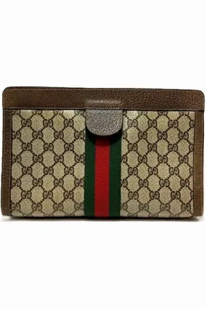 Gucci Pre-owned, Kobieta, brązowy, ONE SIZE, Skóra, Pre-owned Canvas clutches