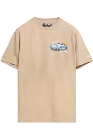 MC2 SAINT BARTH Koszulki, Mężczyzna, Beżowy, M, Wzorzysty T-shirt Cryptopuppets z logo