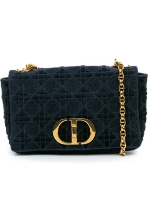 Dior Pre-owned, Kobieta, Niebieski, ONE SIZE, Pre-owned Velvet crossbody-bags