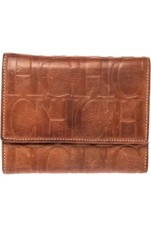 Carolina Herrera Pre-owned, Kobieta, brązowy, ONE SIZE, Pre-owned skórzane portfele