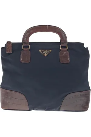 Prada Pre-owned, Kobieta, Niebieski, ONE SIZE, Skóra, Pre-owned Canvas totes