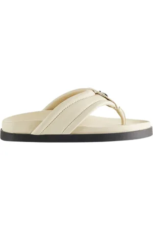 Patrizia Pepe Buty, Kobieta, Beżowy, 37 EU, Skórzane sandały z detalami Metal Fly