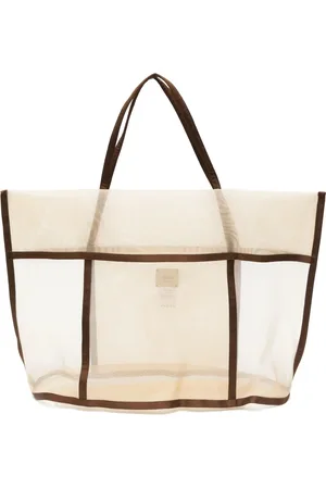 ALYSI Torebki, Kobieta, Beżowy, ONE SIZE, Tiul, Torba z tiulu Shopper