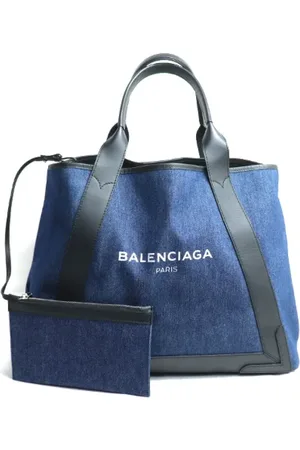 Balenciaga Pre-owned, Kobieta, Niebieski, ONE SIZE, Skóra, Pre-owned Canvas totes