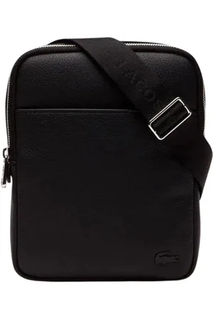 Lacoste Torebki, Mężczyzna, Czarny, ONE SIZE, Kompaktowa torba na ramię z powłoką z płótna