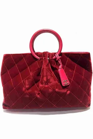 CHANEL Pre-owned, Kobieta, Czerwony, ONE SIZE, Pre-owned Canvas handbags