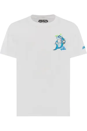 MC2 SAINT BARTH Koszulki, Mężczyzna, Biały, L, Majtka Shark Bomber z Wzorem i Logo