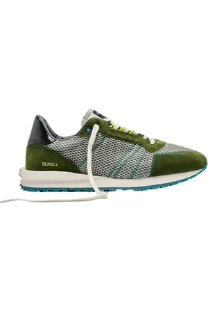 Hidnander Buty, Mężczyzna, Wielobarwność, 41 EU, Zamsz, Sneakersy z siateczki i zamszu z piętą skórzaną