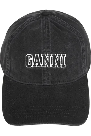 Ganni Akcesoria, Kobieta, Czarny, ONE SIZE, Kapelusz z daszkiem dla stylowego wyglądu