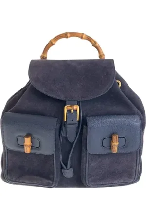 Gucci Pre-owned, Kobieta, Niebieski, ONE SIZE, Skóra, Pre-owned Leather backpacks