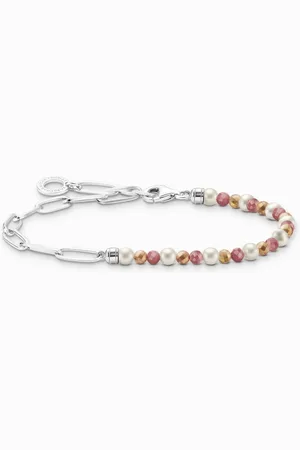 Thomas Sabo Akcesoria, Kobieta, Wielobarwność, ONE SIZE, Bransoletka charms koraliki i perły srebro A2099-350-7-L17
