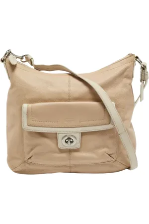 Coach Pre-owned, Kobieta, Beżowy, ONE SIZE, Pre-owned skórzane torby na ramię