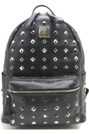 MCM Pre-owned, Kobieta, Czarny, ONE SIZE, Pre-owned Canvas backpacks