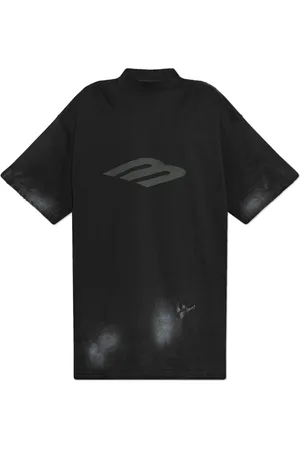 Balenciaga Koszulki, Mężczyzna, Czarny, M, Bawełna, Logo T-Shirt