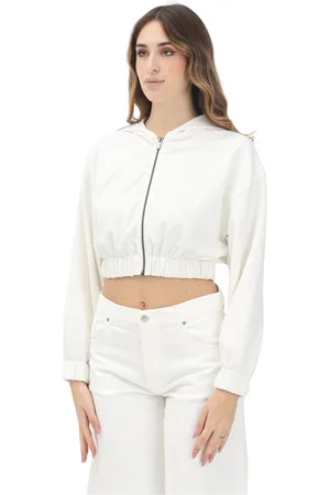 hinnominate Bluzy, Kobieta, Beżowy, M, Beżowy Sweter z Zamkiem