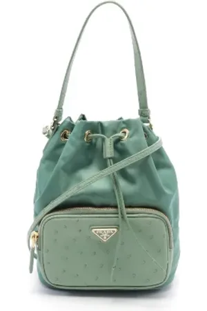 Prada Pre-owned, Kobieta, Zielony, ONE SIZE, Nylon, Pre-owned Canvas handbags
