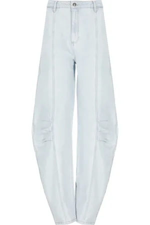 ROTATE Jeansy, Kobieta, Niebieski, S, Denim, Jasnoniebieskie Jeansyy z Bawełny z Kieszeniami