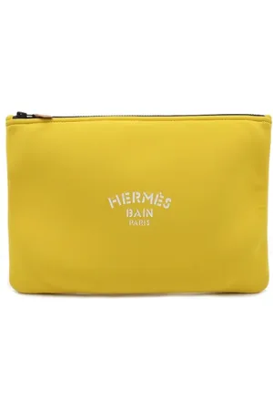 Hermès Pre-owned, Kobieta, Żółty, ONE SIZE, Skóra, Pre-owned Plastic clutches
