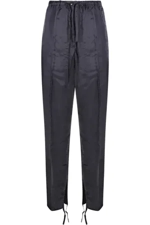DRIES VAN NOTEN Spodnie, Kobieta, Niebieski, M, Spodnie Regular Fit Casual