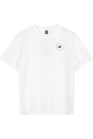 adidas Koszulki, Kobieta, Biały, XS, Bawełna, Biała Bawełna Z Logo Regular Fit Tee
