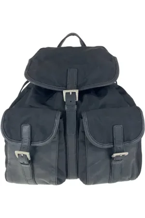 Prada Pre-owned, Kobieta, Czarny, ONE SIZE, Skóra, Pre-owned Canvas backpacks