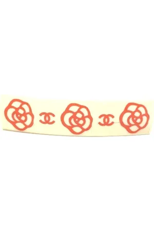 CHANEL Pre-owned, Kobieta, Beżowy, ONE SIZE, Pre-owned Plastic hair-accessories