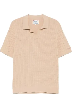 MC2 SAINT BARTH Koszulki, Mężczyzna, Beżowy, S, Beżowy Polo Klasyczny Design