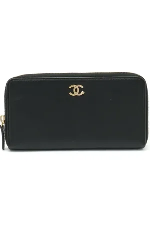 CHANEL Pre-owned, Kobieta, Czarny, ONE SIZE, Skóra, Pre-owned skórzane portfele