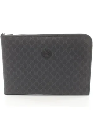 Gucci Pre-owned, Mężczyzna, Czarny, ONE SIZE, Skóra, Pre-owned Canvas clutches